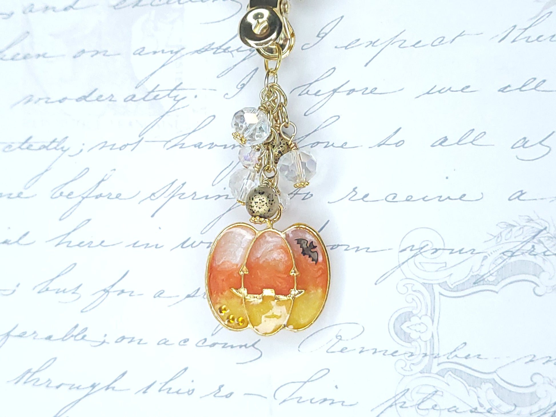 Seasonal Binder Clip - Pumpkin (Candy Corn)