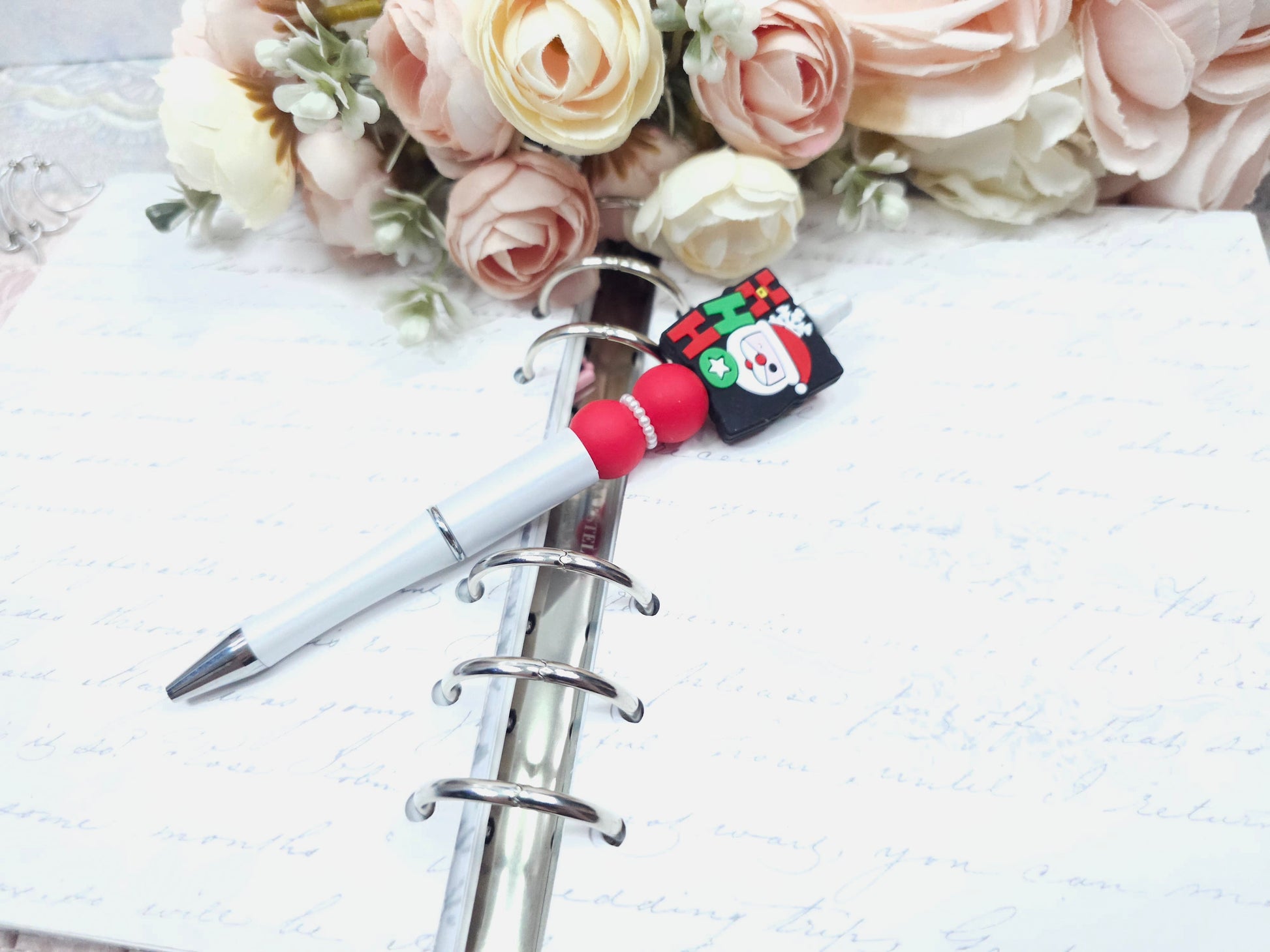 Beaded Pen - Ho Ho Ho