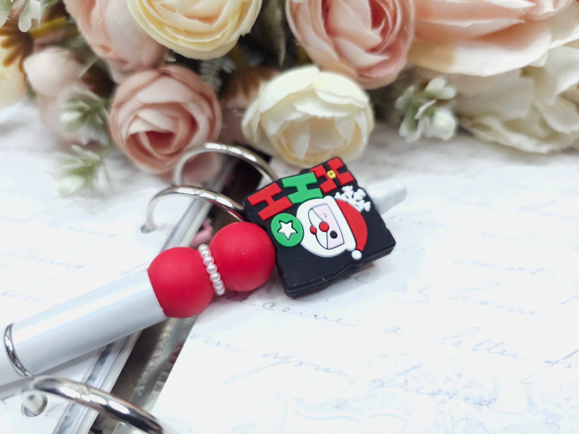 Beaded Pen - Ho Ho Ho