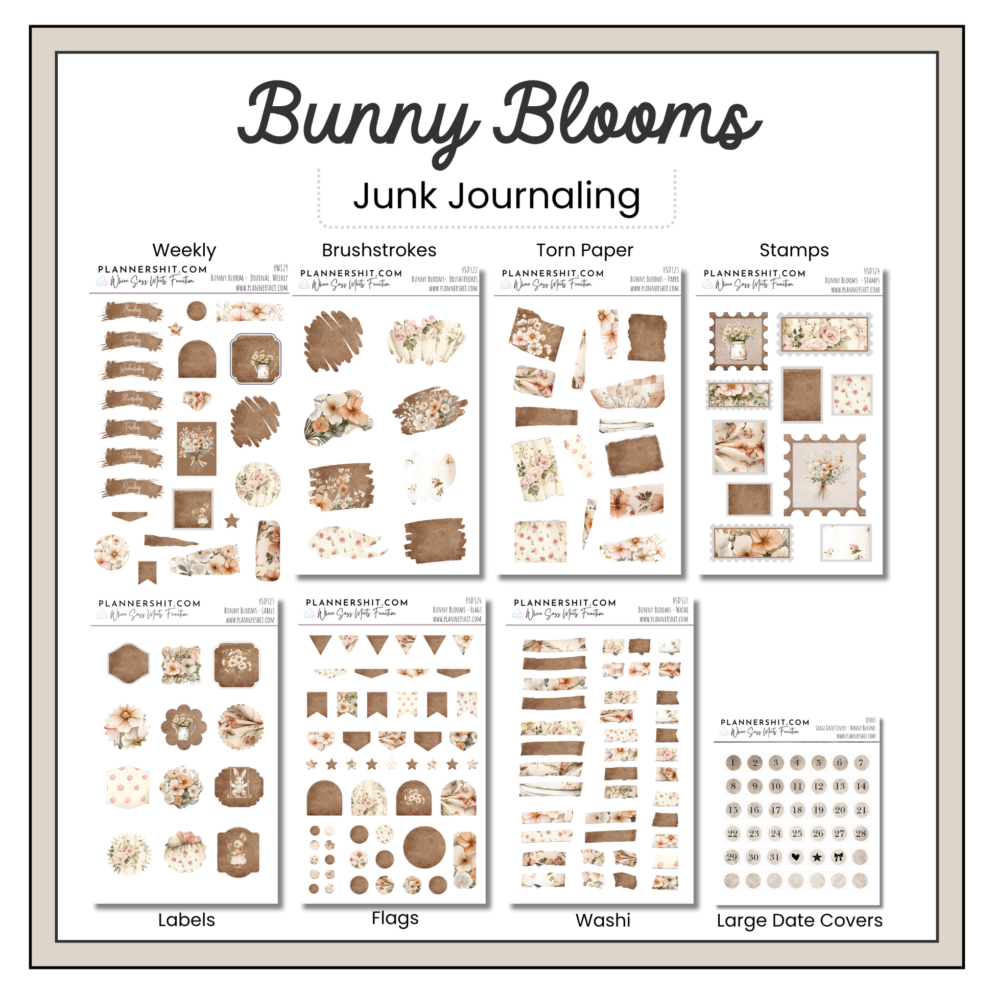 Bunny Blooms (Journaling)