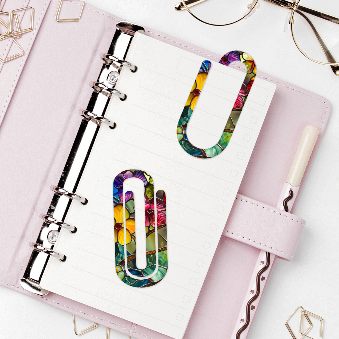 Jumbo Paperclip - Flowers 2