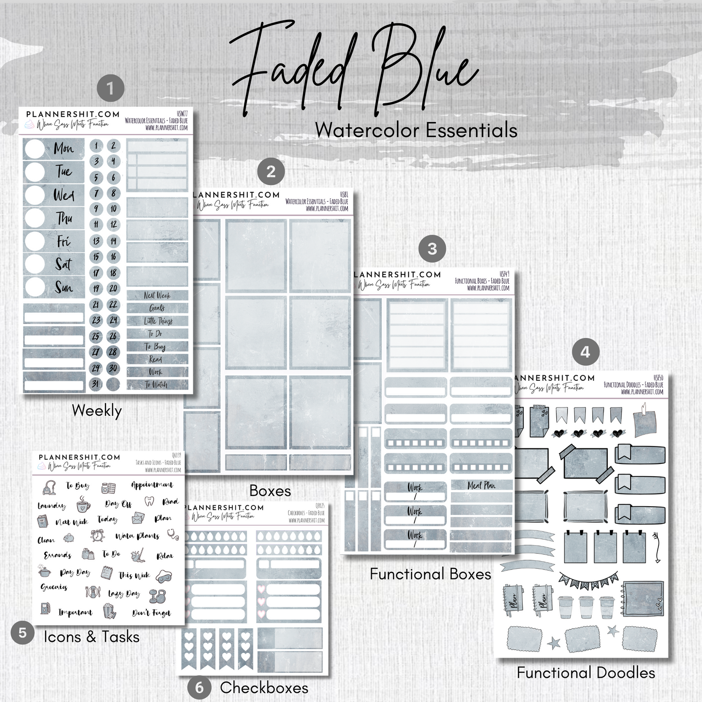 Faded Blue (Watercolor Essentials)