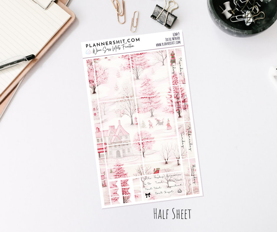 Half Sheet Weekly Mini Kit - Pastel Christmas