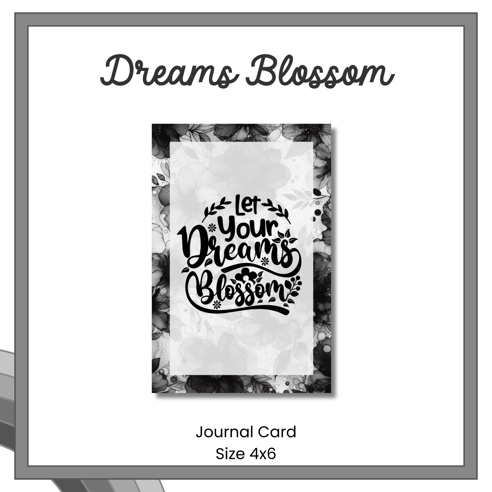 Journal Cards - Monochrome Beauty Collection