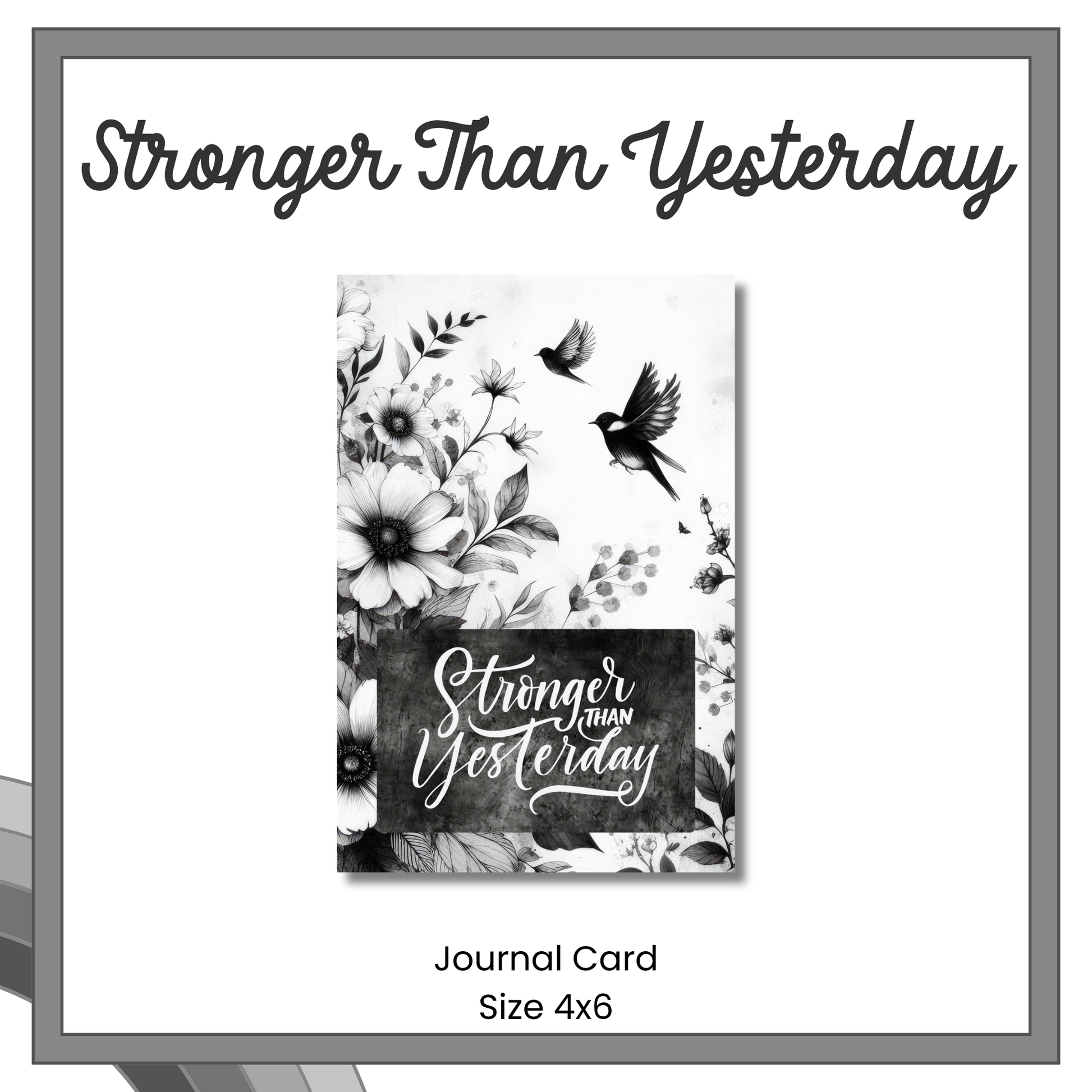 Journal Cards - Monochrome Beauty Collection