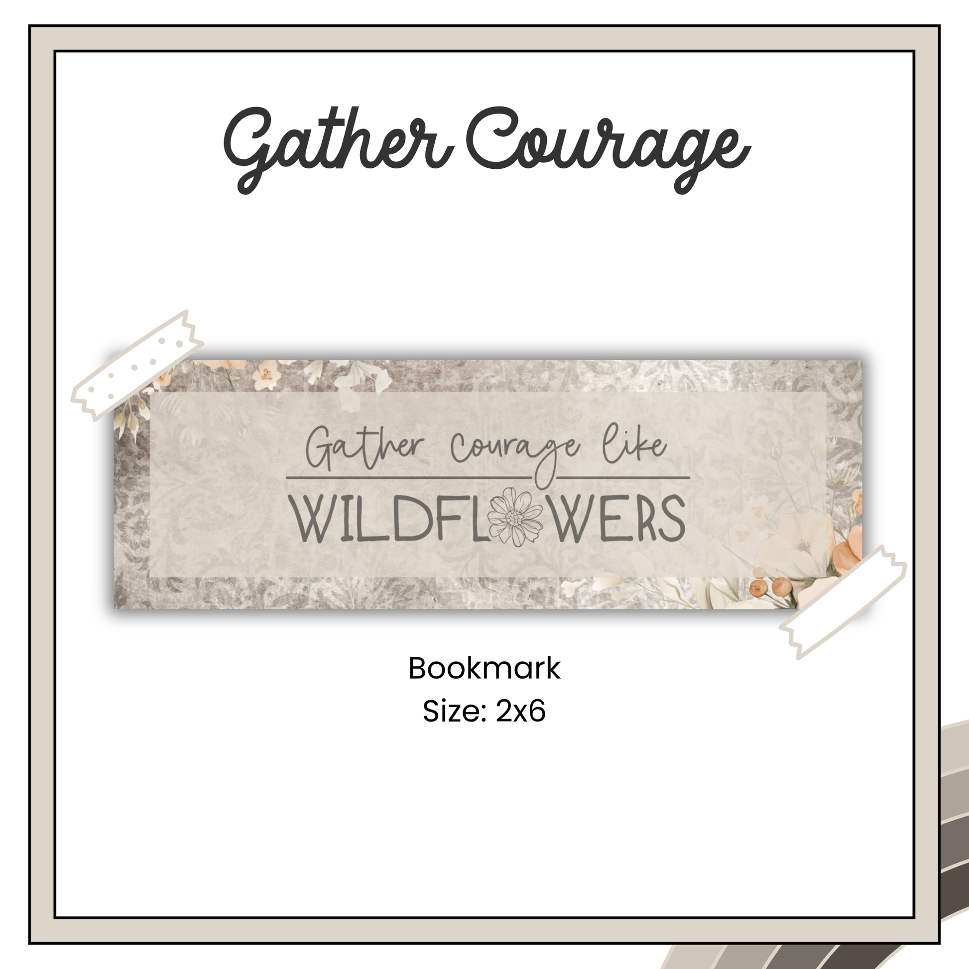 Paper Bookmark - Bunny Blooms