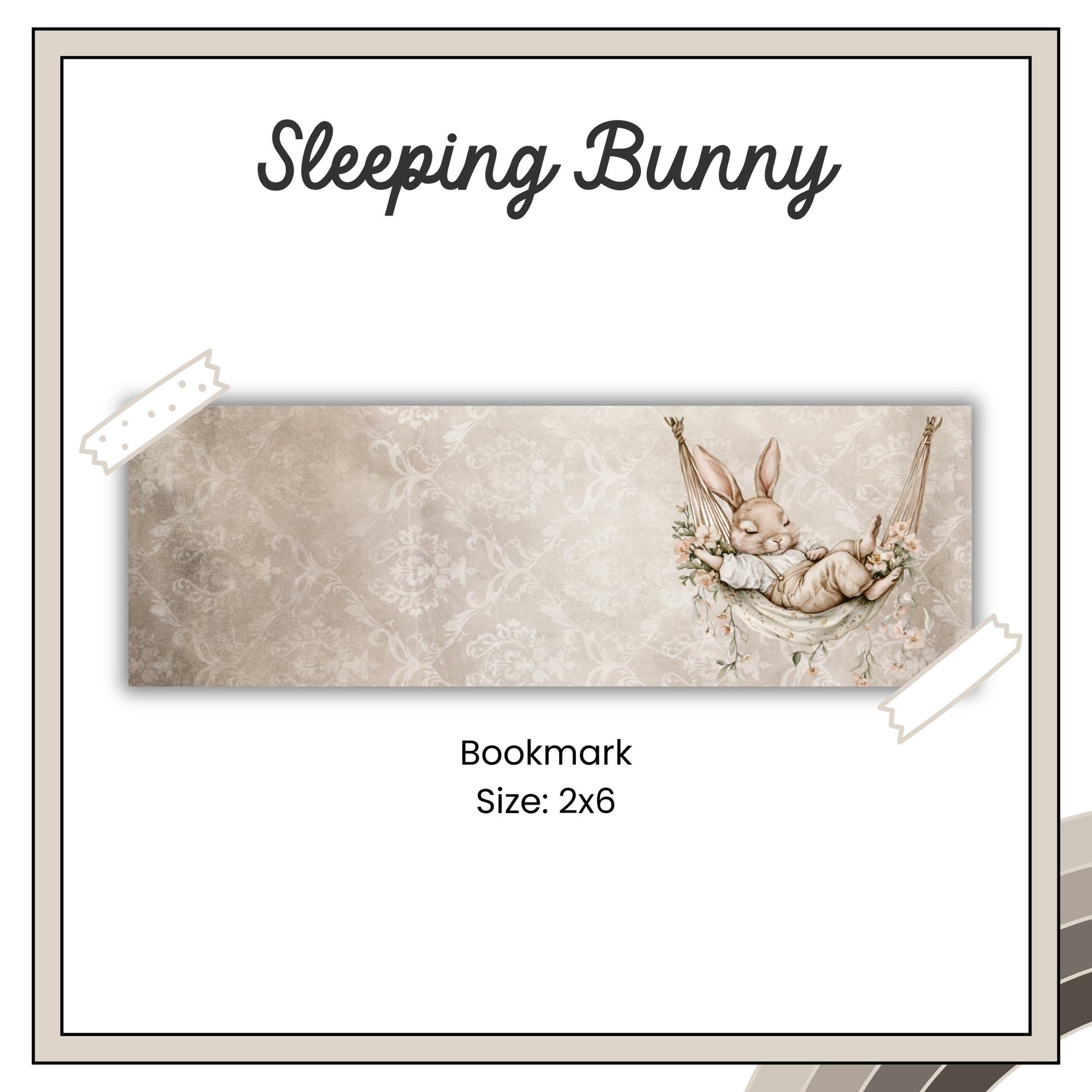 Paper Bookmark - Bunny Blooms