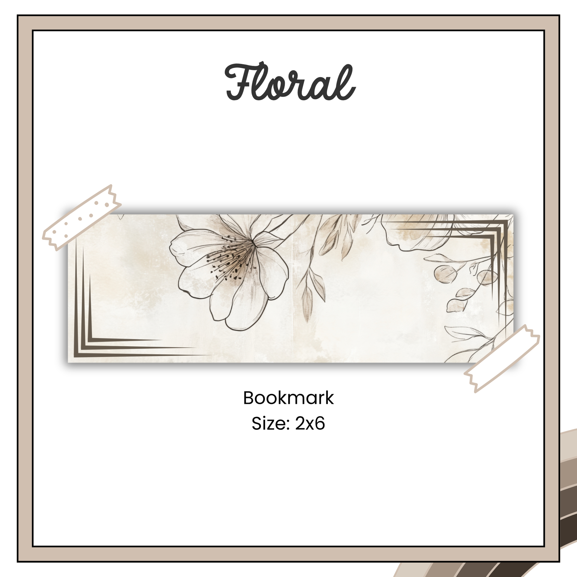 Paper Bookmark - Summer Boho