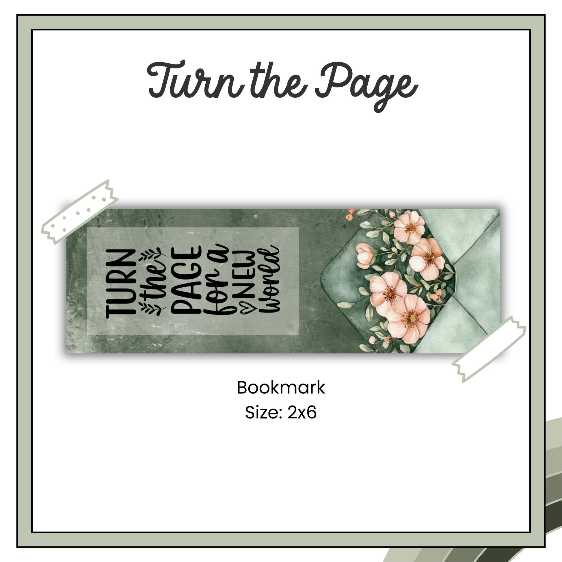 Paper Bookmark - Sage Meadows