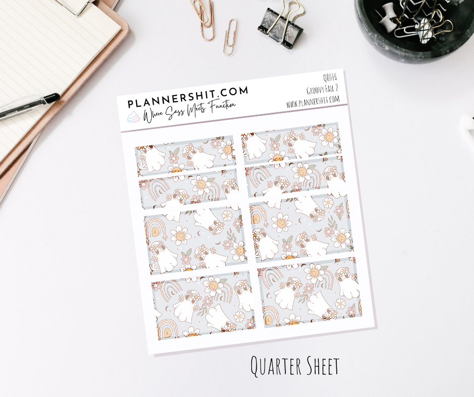 Functional Quarter Sheet - Boxes - Groovy Fall 2
