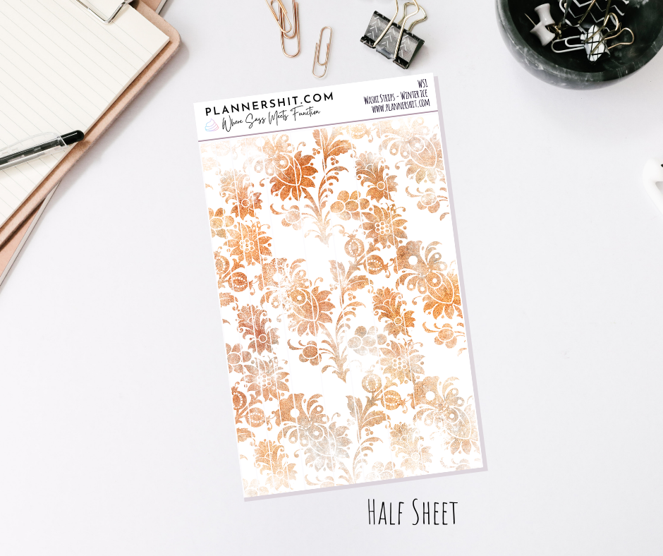 Washi Strips - Gothic Elegance - Orange