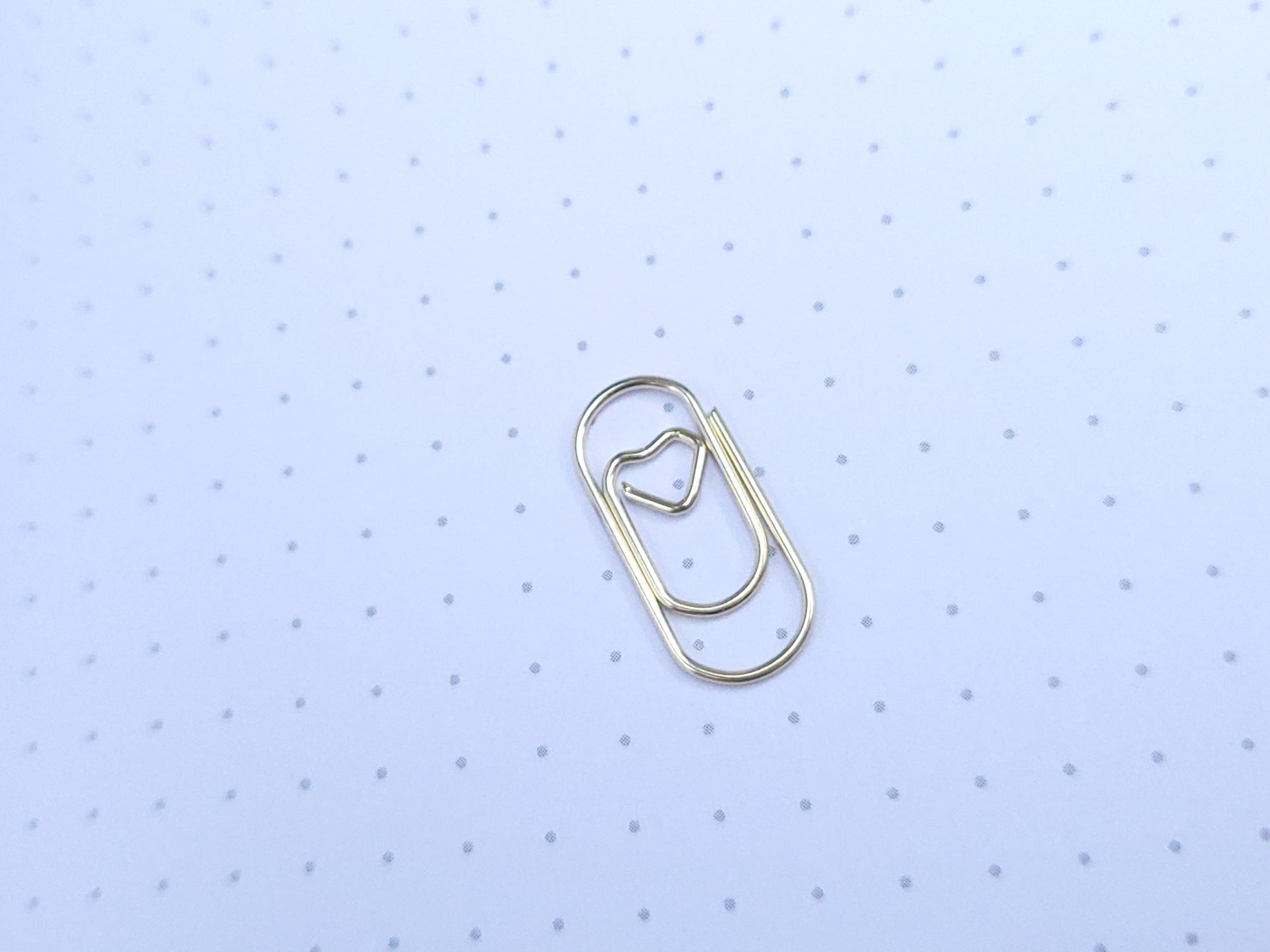 Shaped Paperclips - Tiny Heart (Gold)