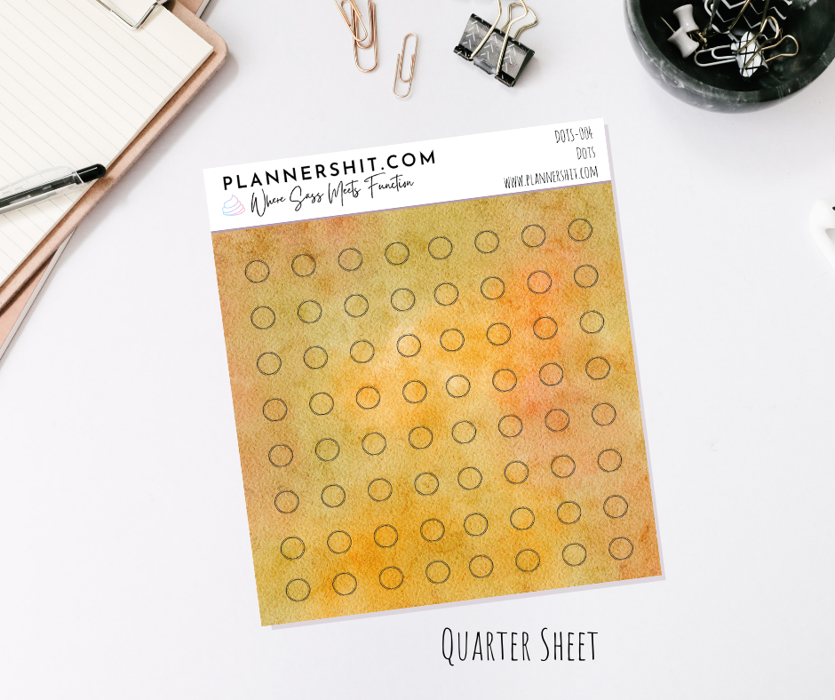 Functional Quarter Sheet - Dots (Pumpkin Spice)