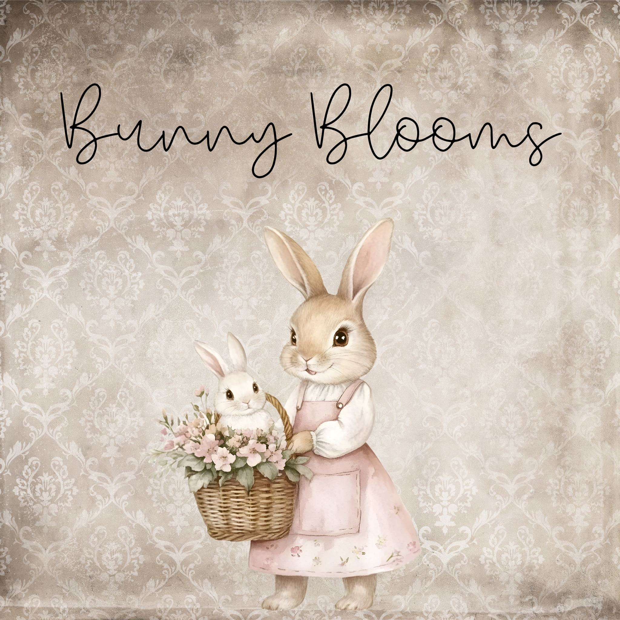 Bunny Blooms Bunny Planner Stickers & Floral Cottagecore Stationery