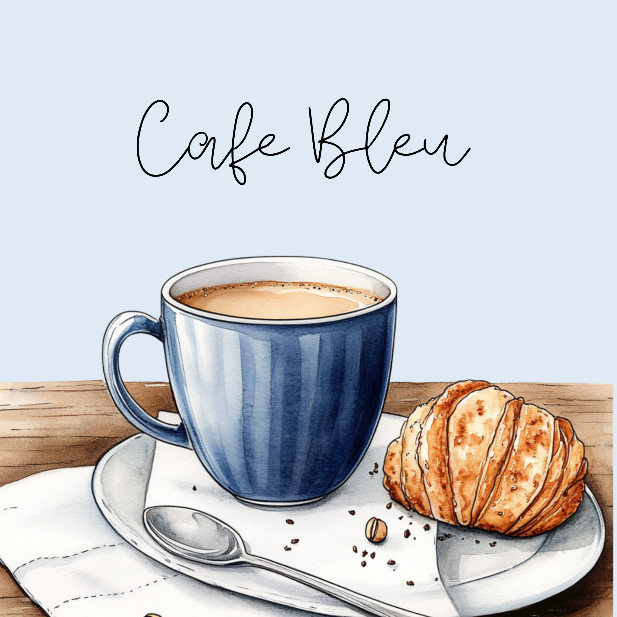 Café Bleu | Urban & Café Planner Stickers