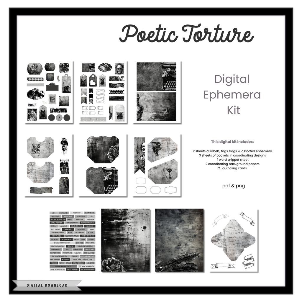 Digital Ephemera Kit - Poetic Torture