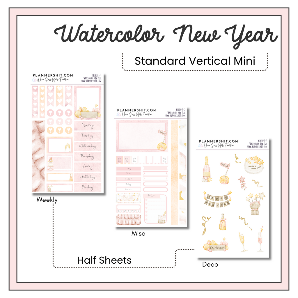 Weekly Mini Kit - Watercolor New Year