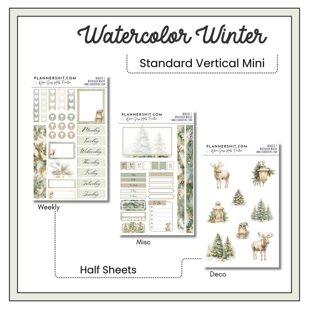 Weekly Mini Kit - Watercolor Winter