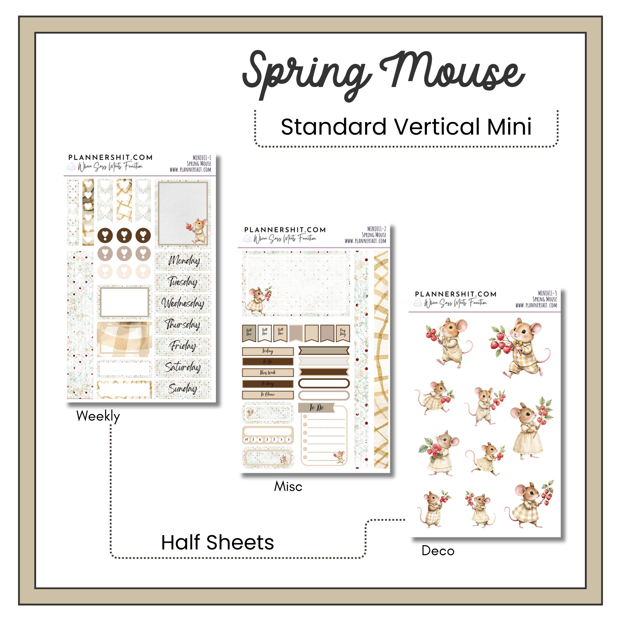 Weekly Mini Kit - Spring Mouse