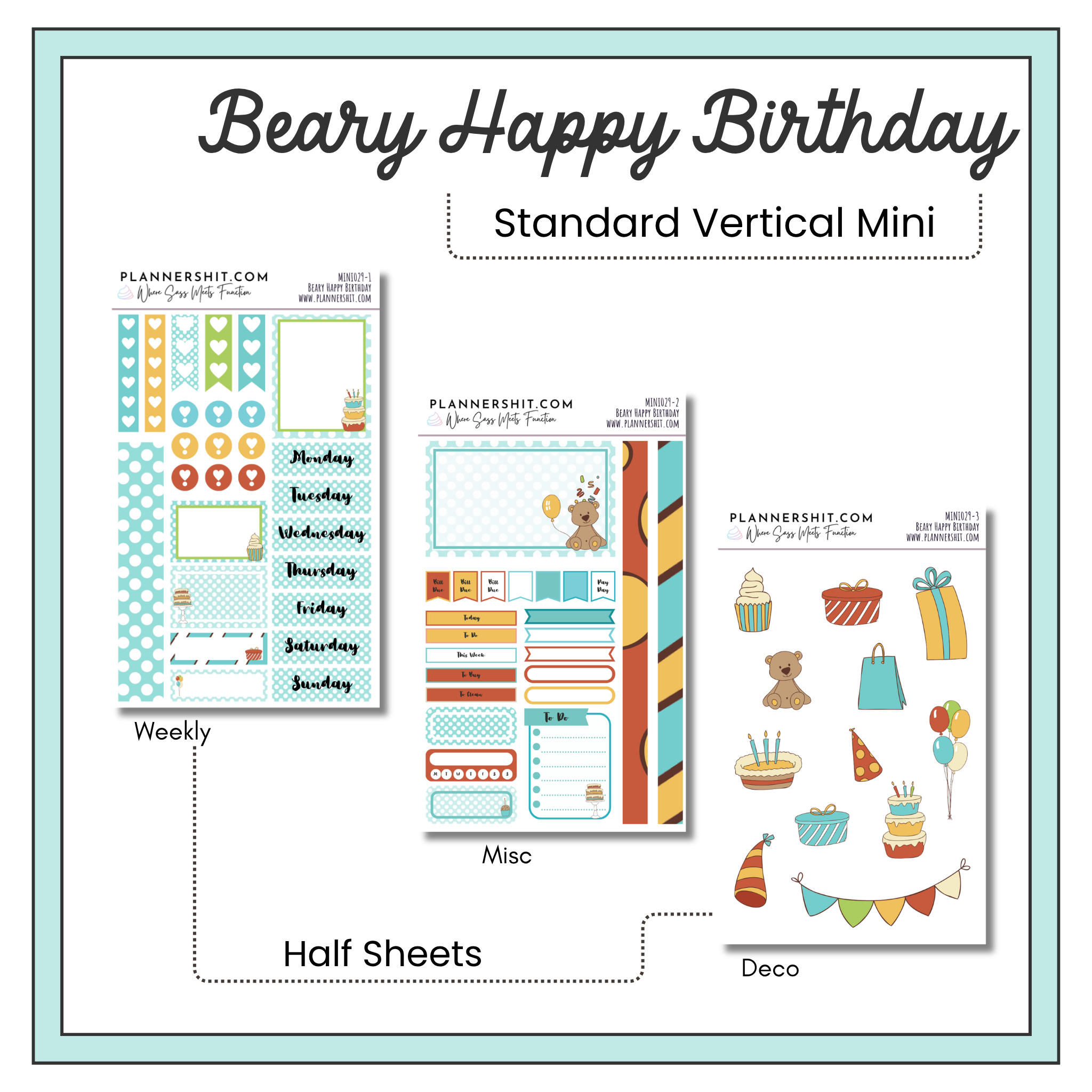 Weekly Mini Kit - Beary Happy Birthday