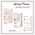 Weekly Mini Kit Planner Stickers - Spring Mouse