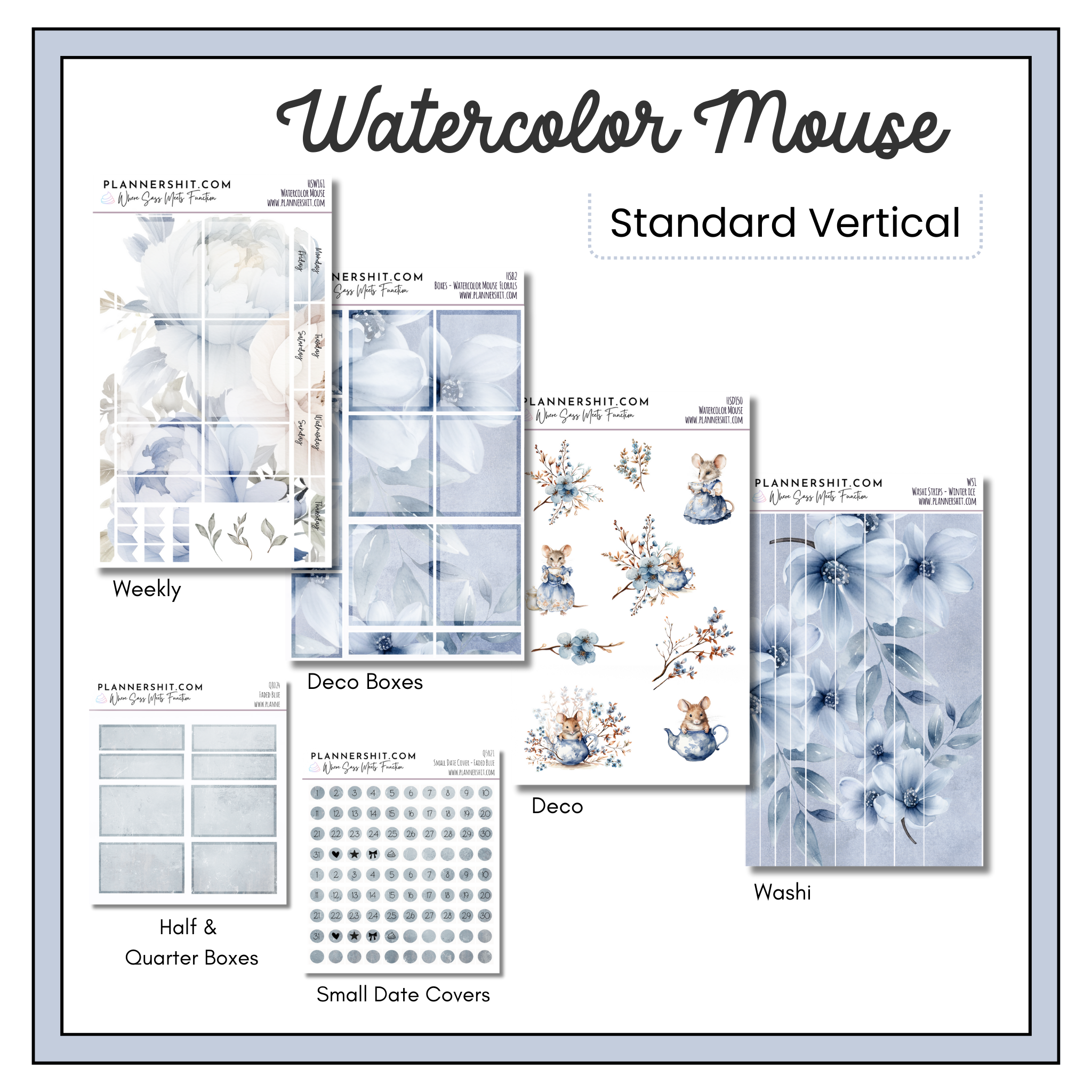 Watercolor Mouse (Standard Vertical)