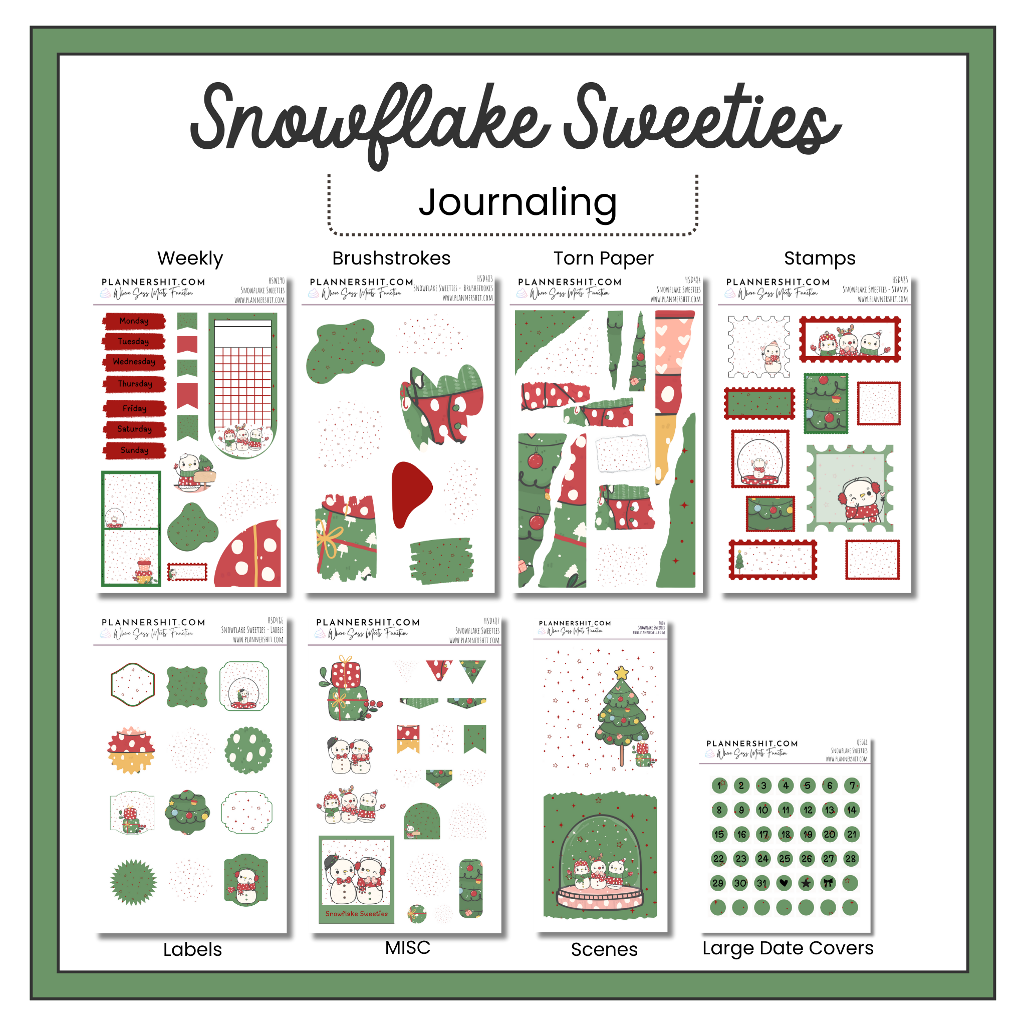Snowflake Sweeties (Journaling)
