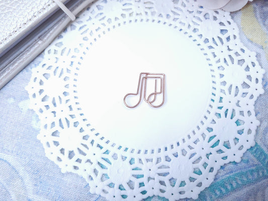 Shaped Paperclips - Music Notes (Rose Gold)