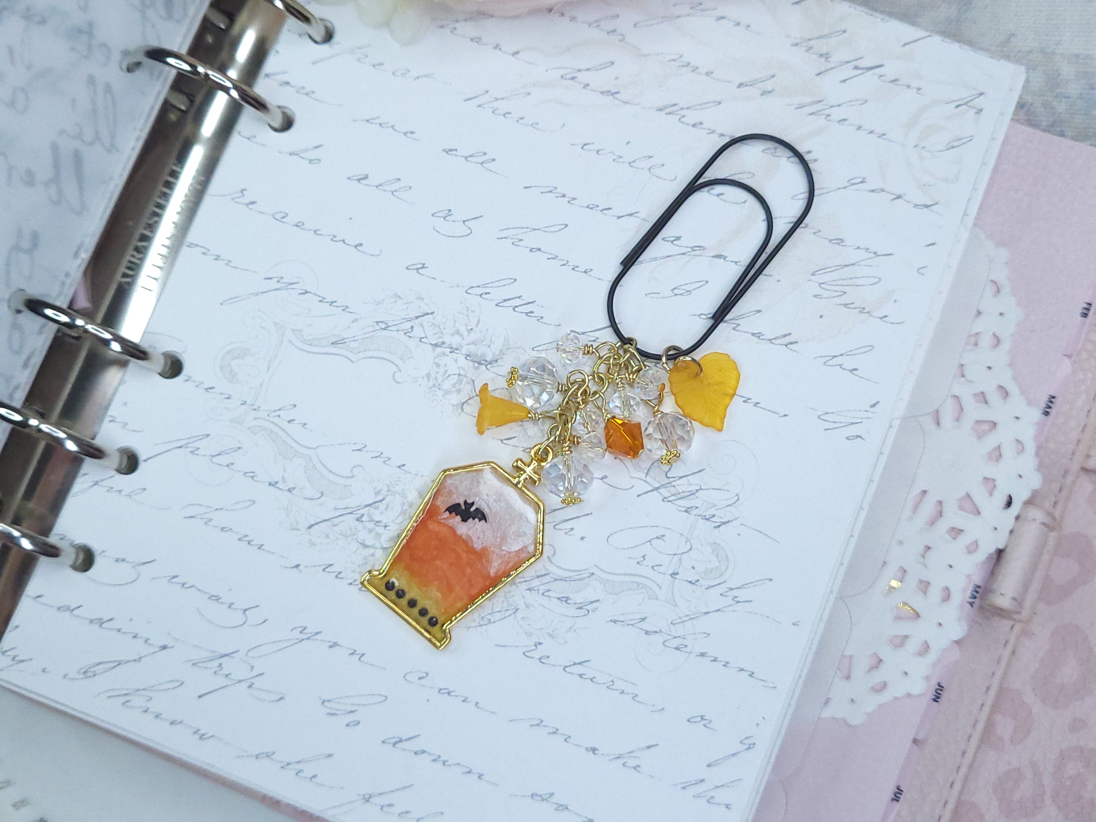 Seasonal BlingMark - Coffin (Candy Corn)