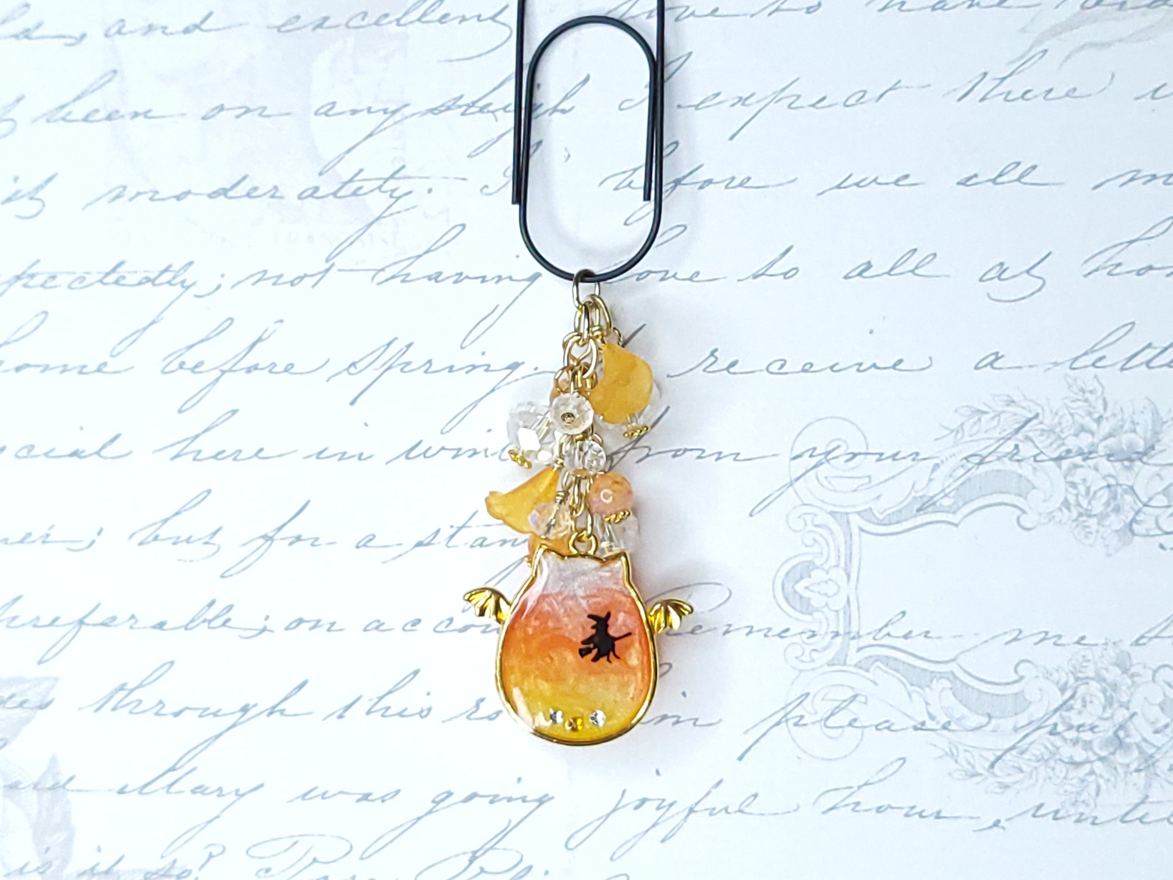 Seasonal BlingMark - Bat Cat (Candy Corn)