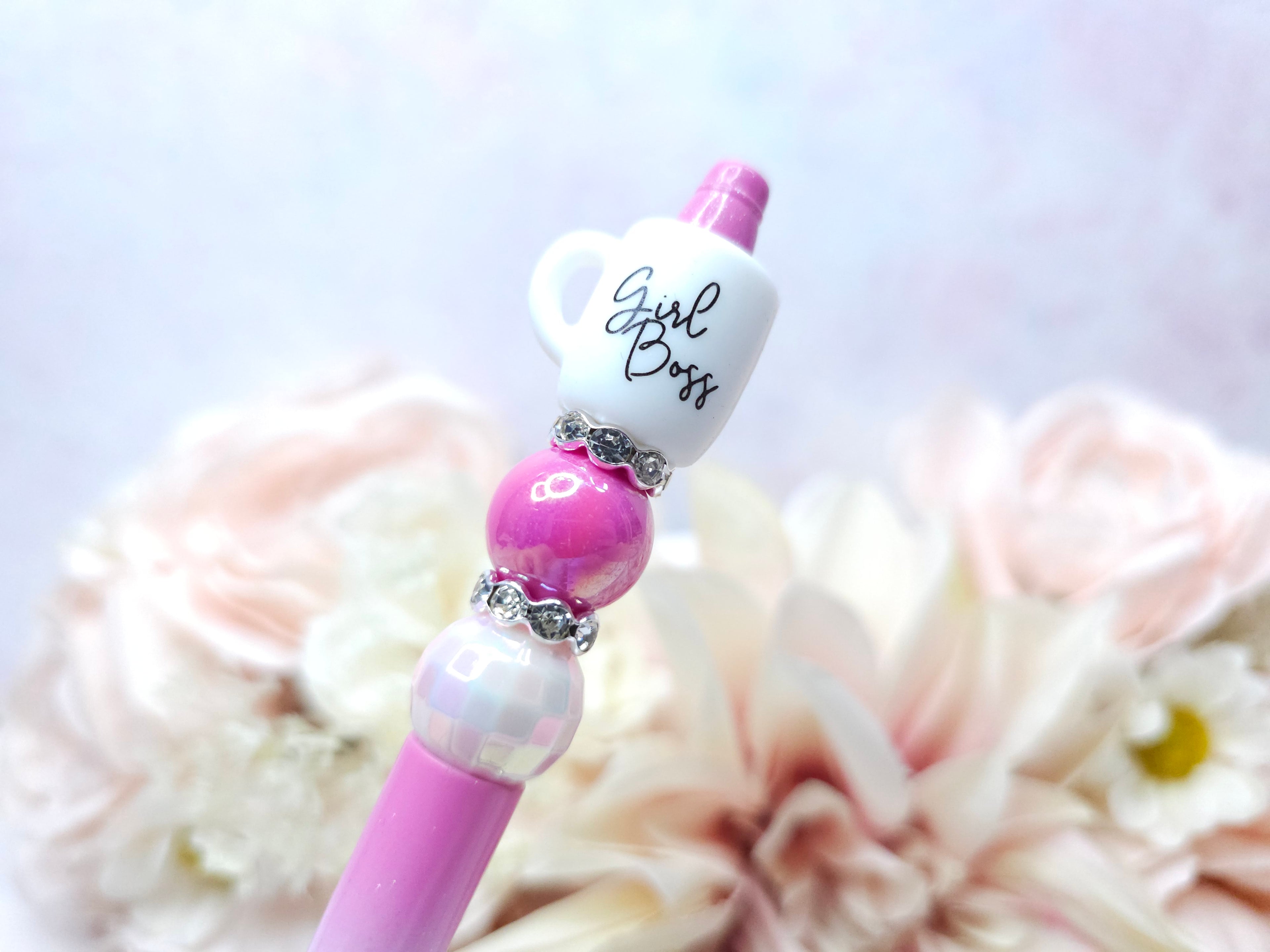 Beaded Pen - Girl Boss Pink