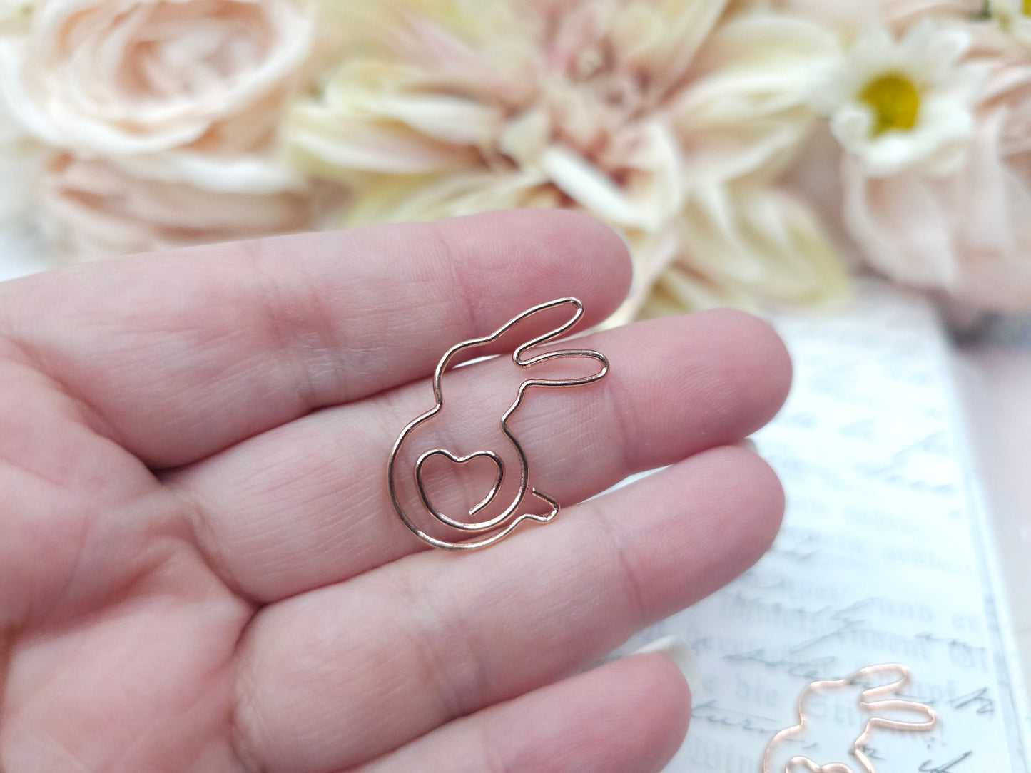 Shaped Paperclips - Bunny (Rose Gold)
