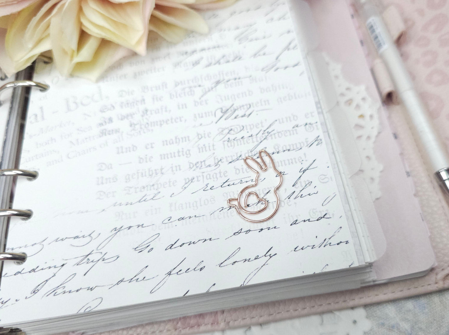 Shaped Paperclips - Bunny (Rose Gold)
