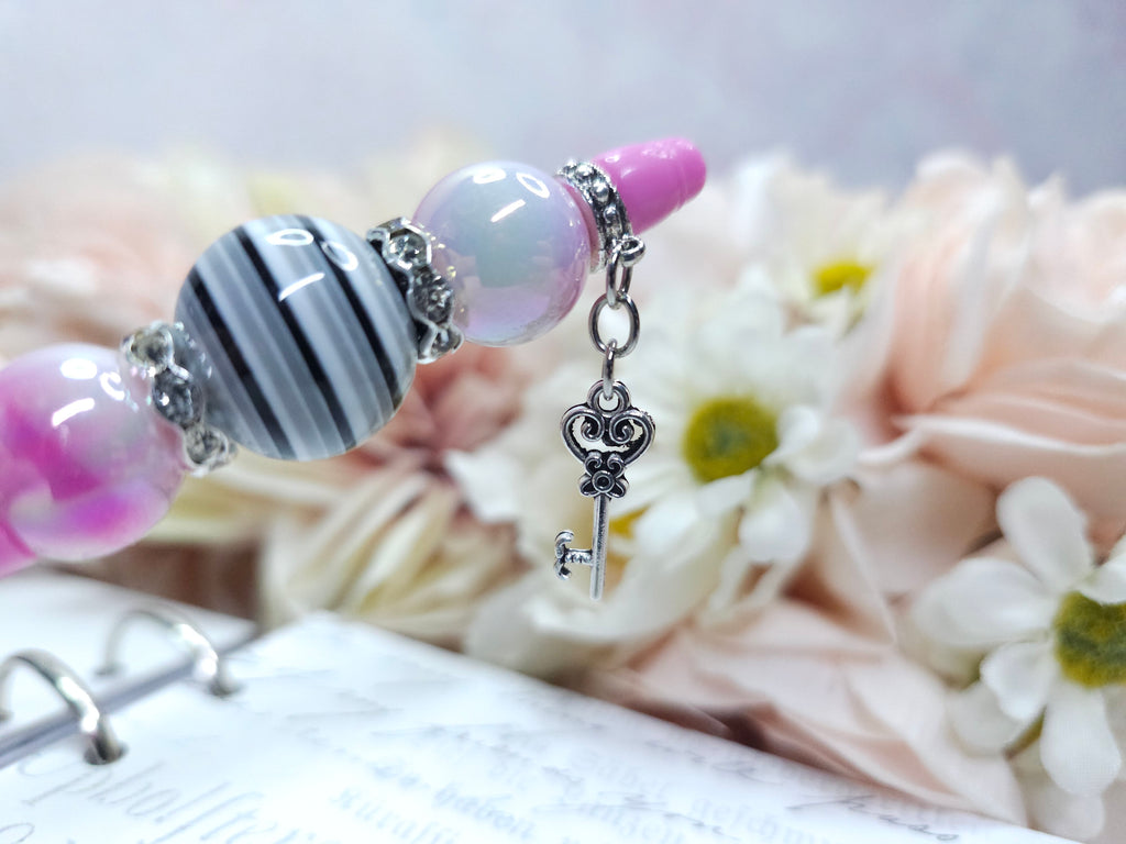 Beaded Pen -  Pink Pop Key