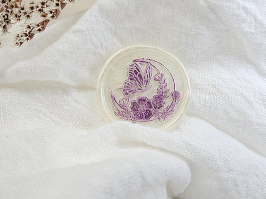 Wax Seal Stickers - Butterfly Moon