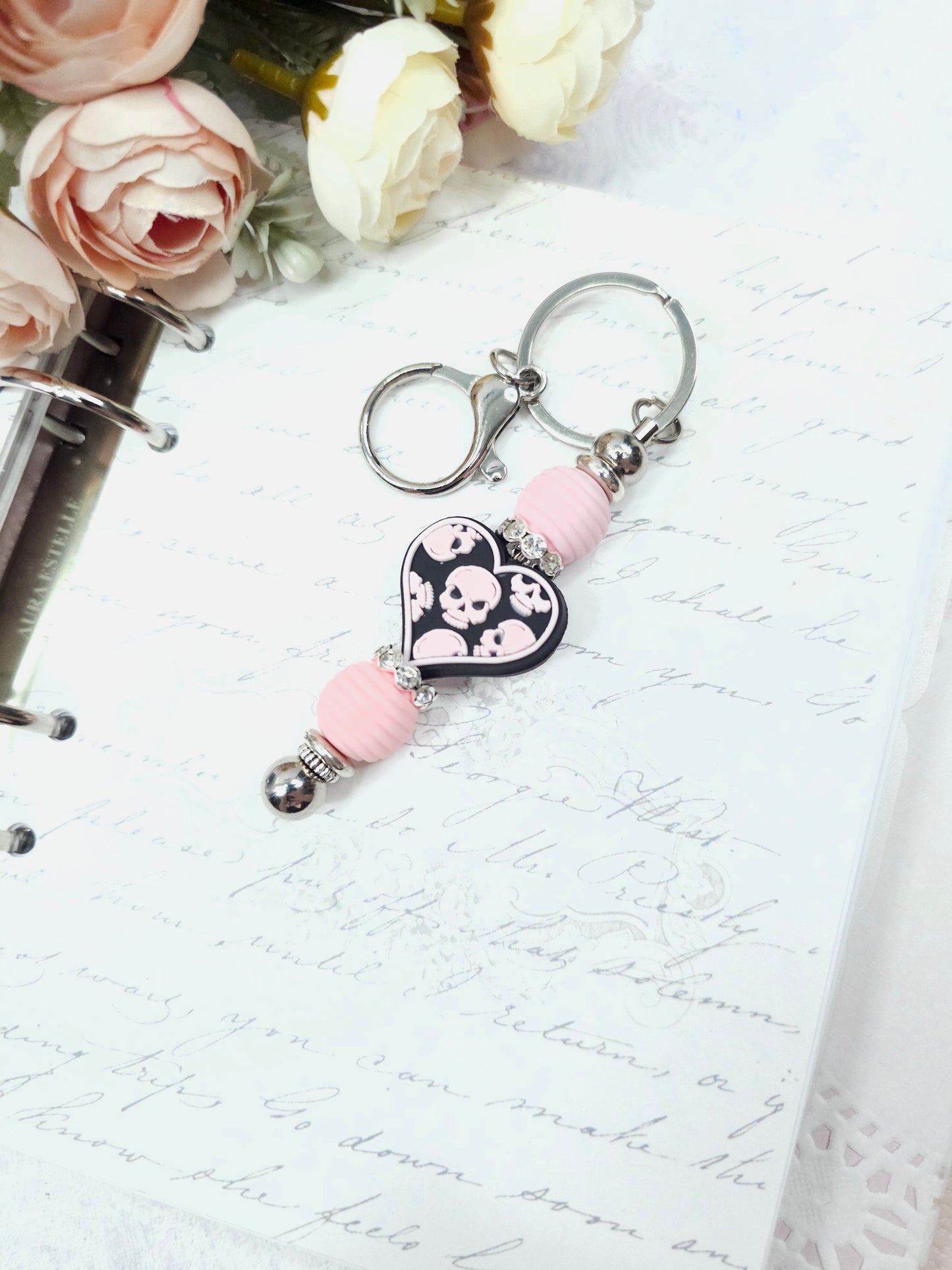 Keychain - Pink Skulls