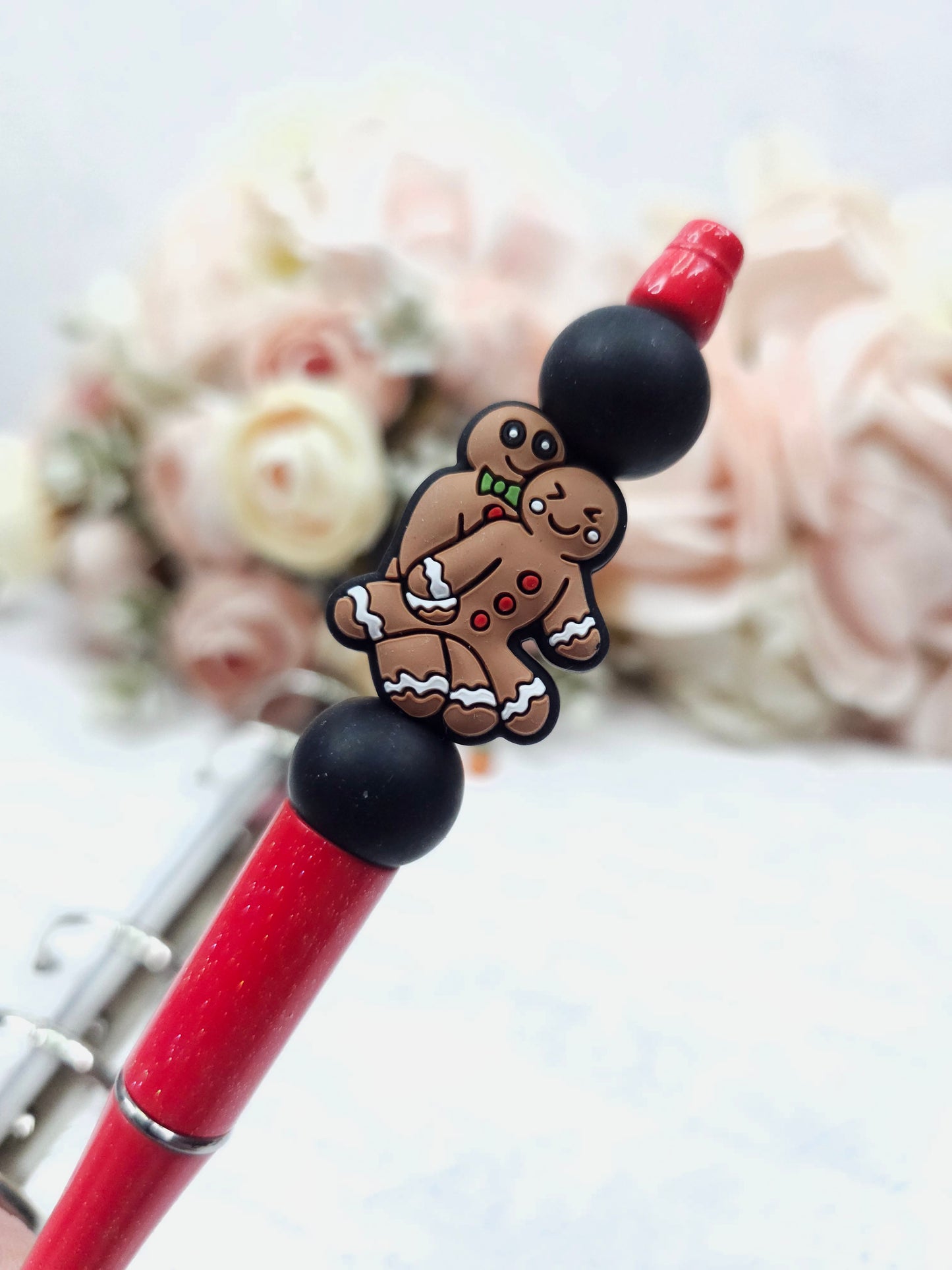 Beaded Pen - Naughty Gingerbread