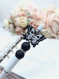Beaded Pen - Skull Butterfly