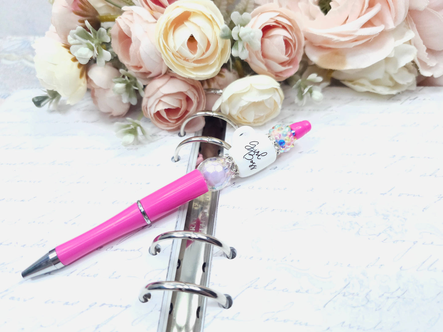 Beaded Pen - Pink Girl Boss