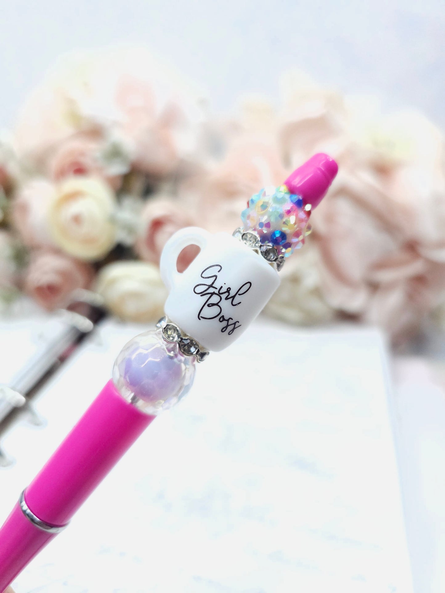 Beaded Pen - Pink Girl Boss