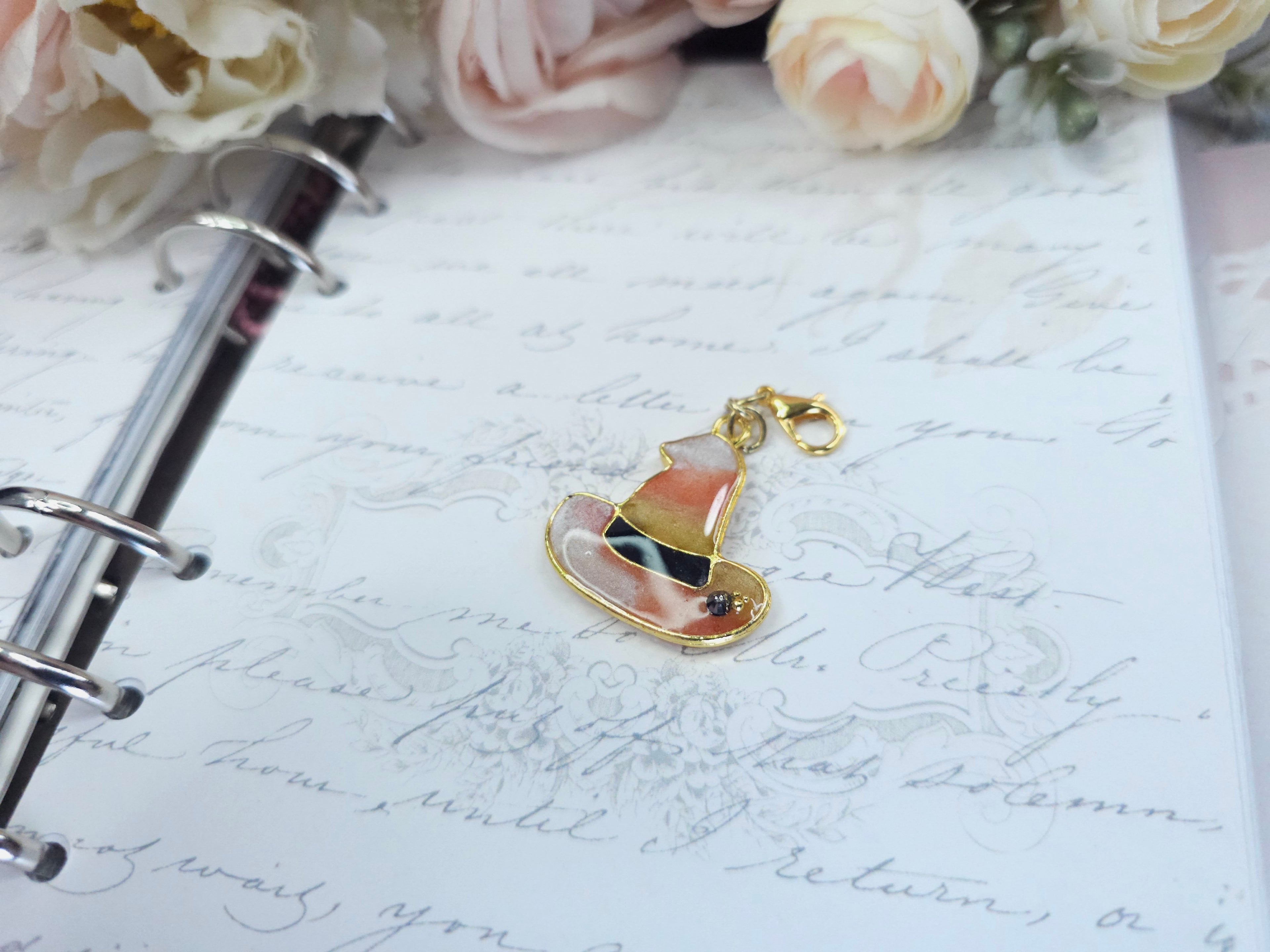 Seasonal Classic Charm - Witch's Hat ( Candy Corn)