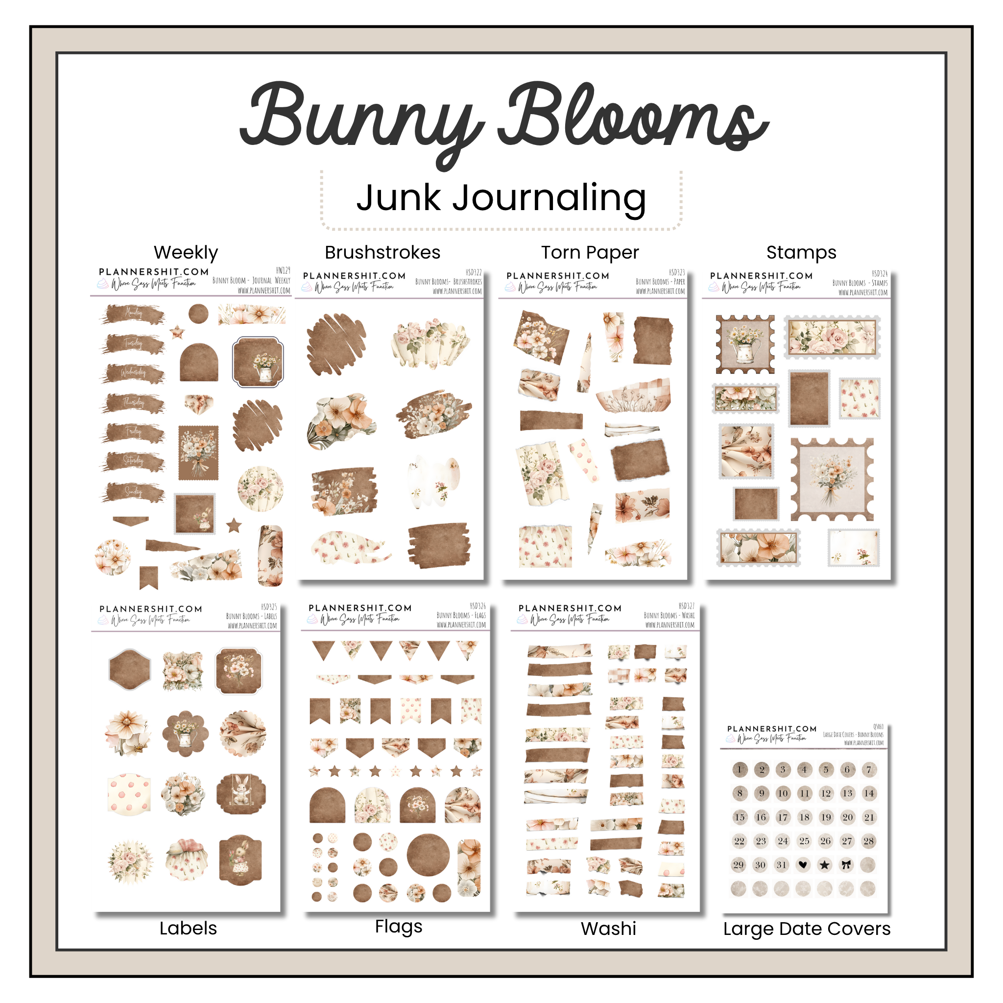 Bunny Blooms (Journaling)