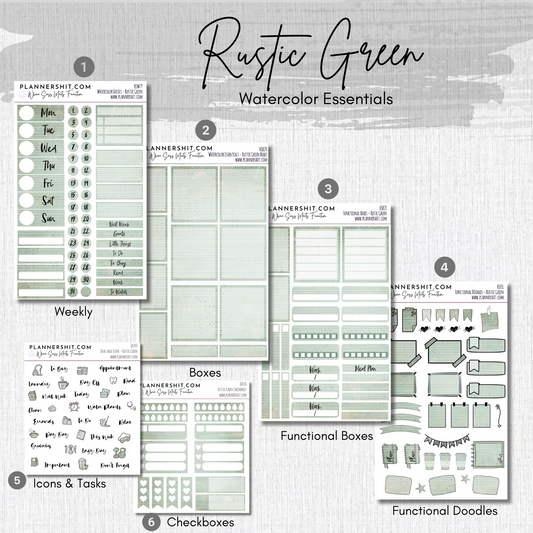 Rustic Green (Watercolor Essentials)
