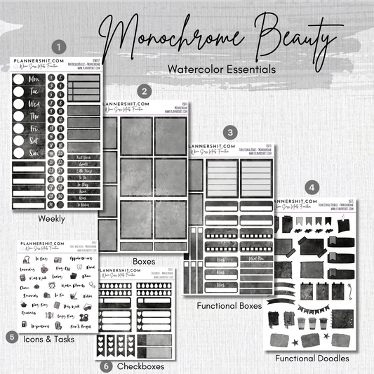 Monochrome Beauty - Watercolor Essentials