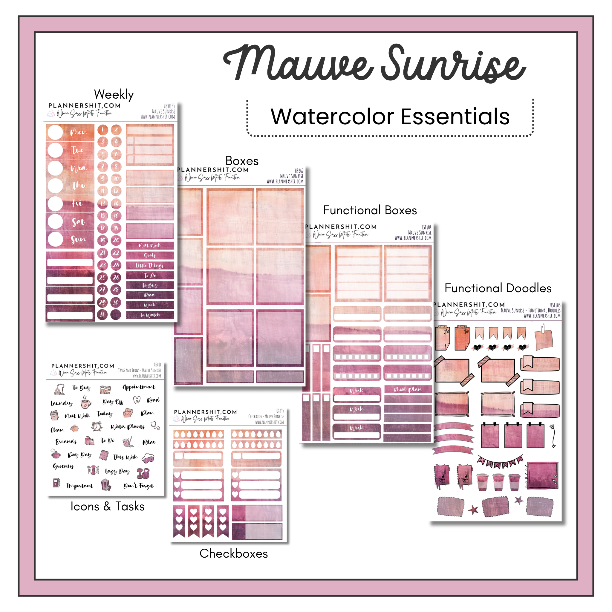 Mauve Sunrise (Watercolor Essentials)