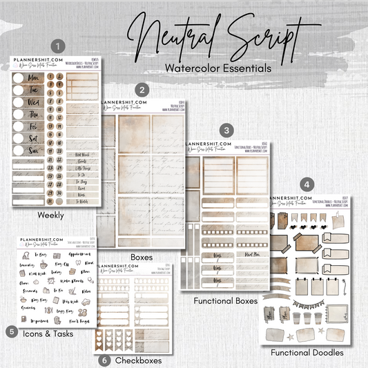 Neutral Script (Watercolor Essentials)
