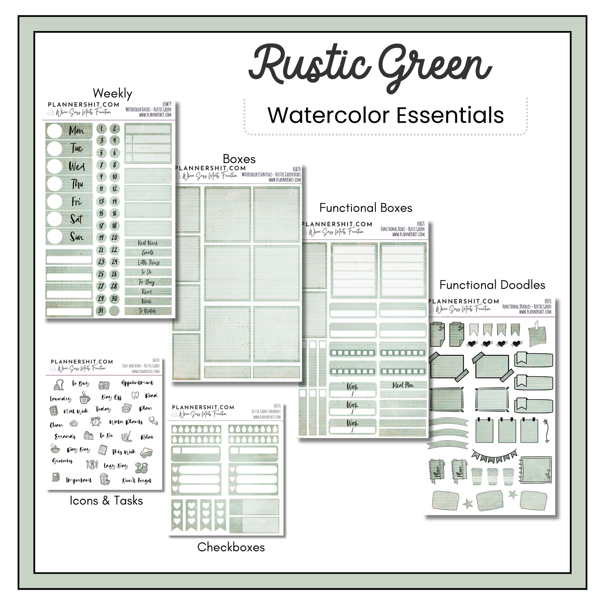 Rustic Green (Watercolor Essentials)