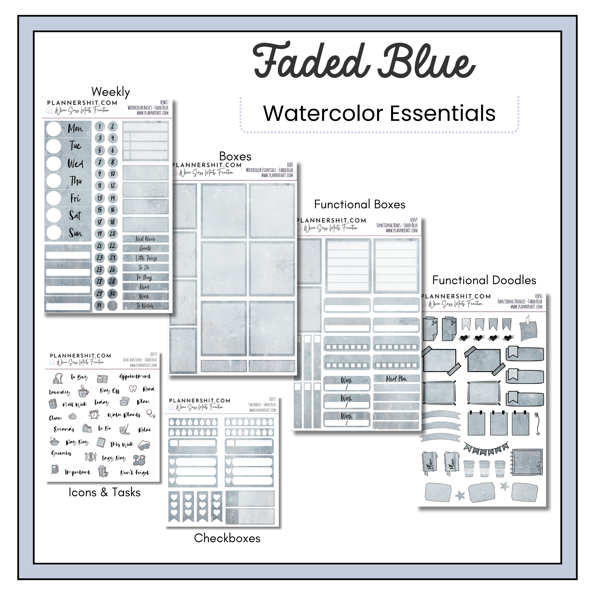 Faded Blue (Watercolor Essentials)