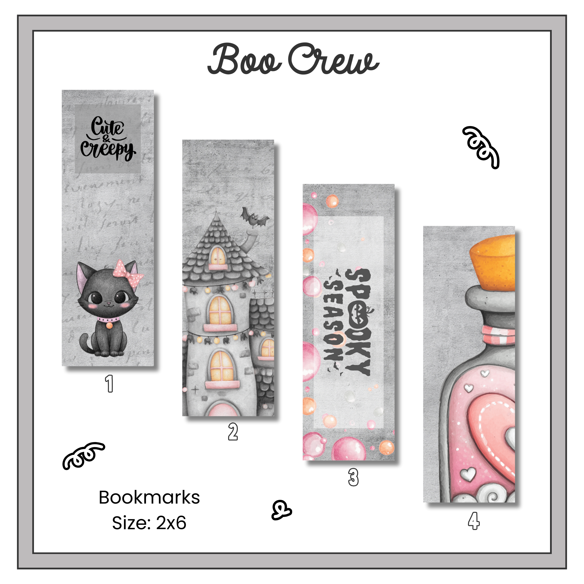 Paper Bookmark - Boo Crew