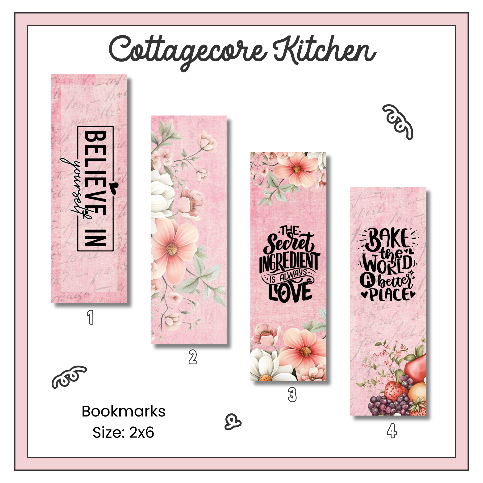Paper Bookmark - Cottagecore Kitchen